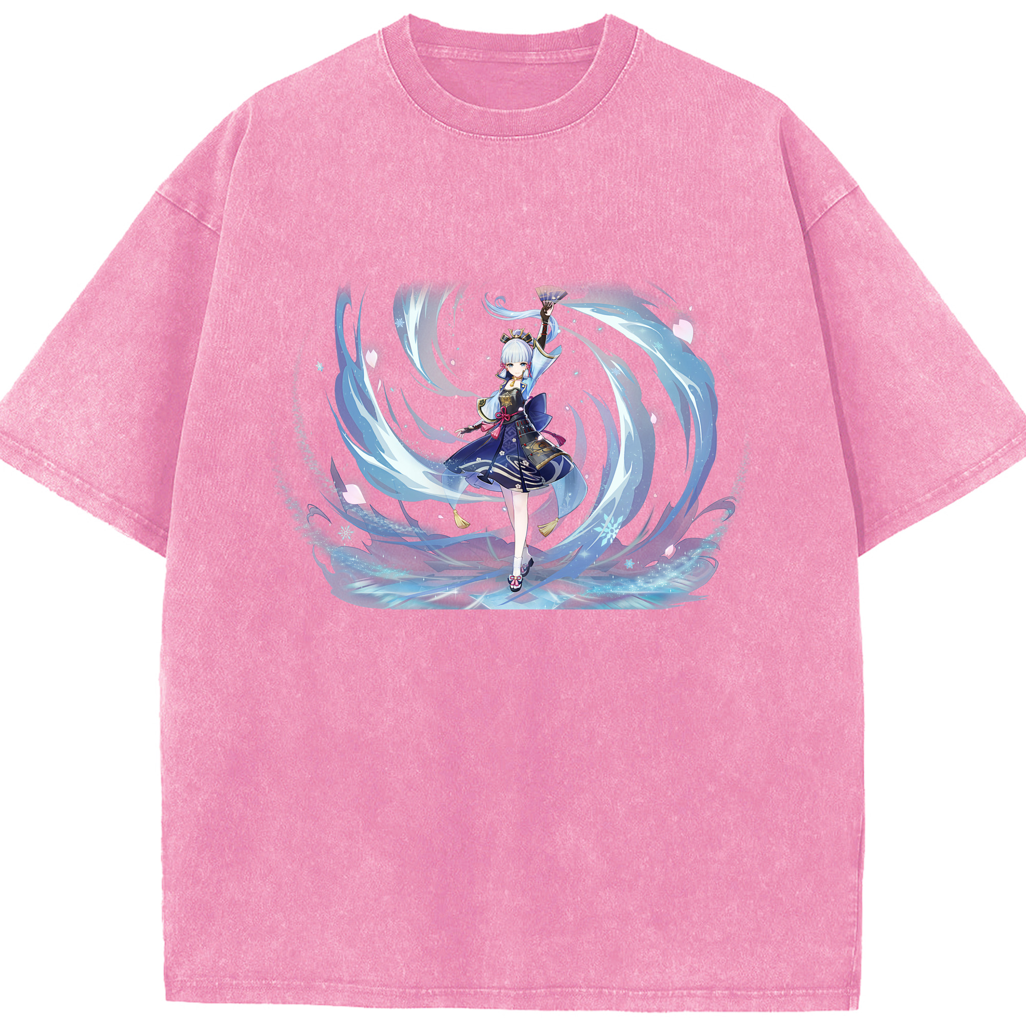 げんし神 神里綾華 神宮寺レン genshin Kamimiya Ren 綿100% ヴィンテージ風 半袖Tシャツ（フロントプリント）